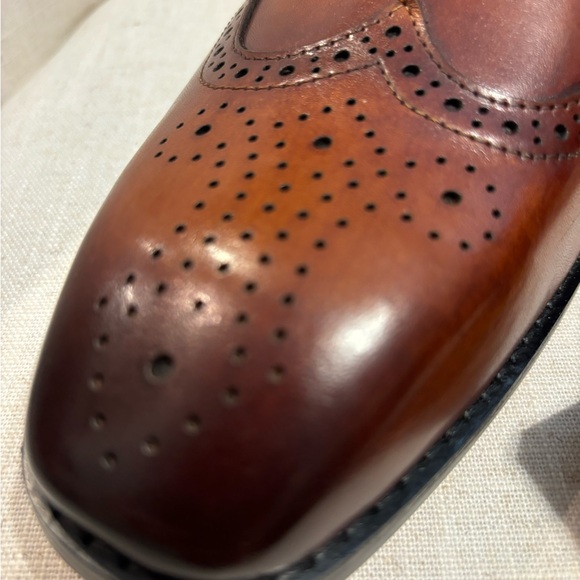 BRAND NEW, NEVER WORN Brogue Monk Strap dress shoes. - Picture 4 of 5